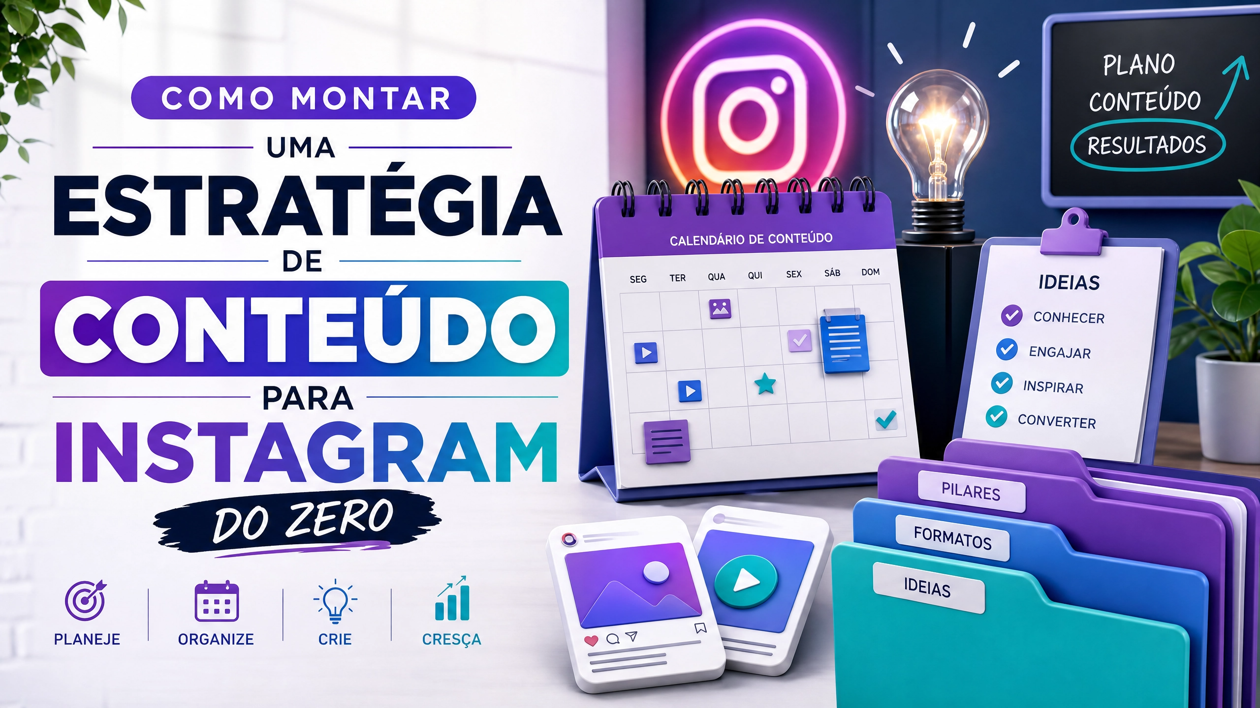 Como Montar uma Estratégia de Conteúdo para Instagram do Zero em 2026